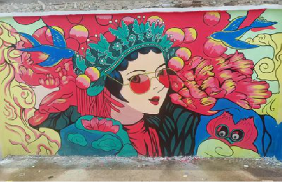 梁河墙体彩绘-网红墙