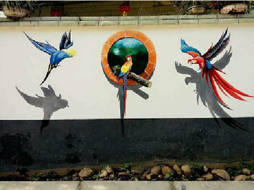 梁河视觉错位-3D墙绘设计