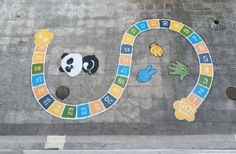 梁河地面游戏彩绘