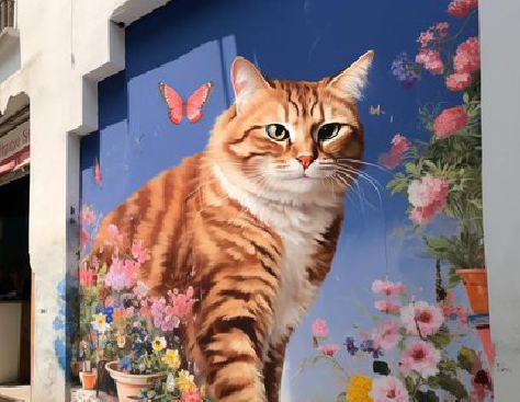 梁河自己绘制有个性的手绘墙