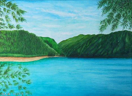 梁河在墙绘中，如何绘画绿水青山？