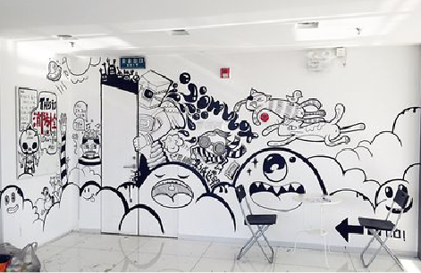 梁河手绘墙并非传统涂鸦。